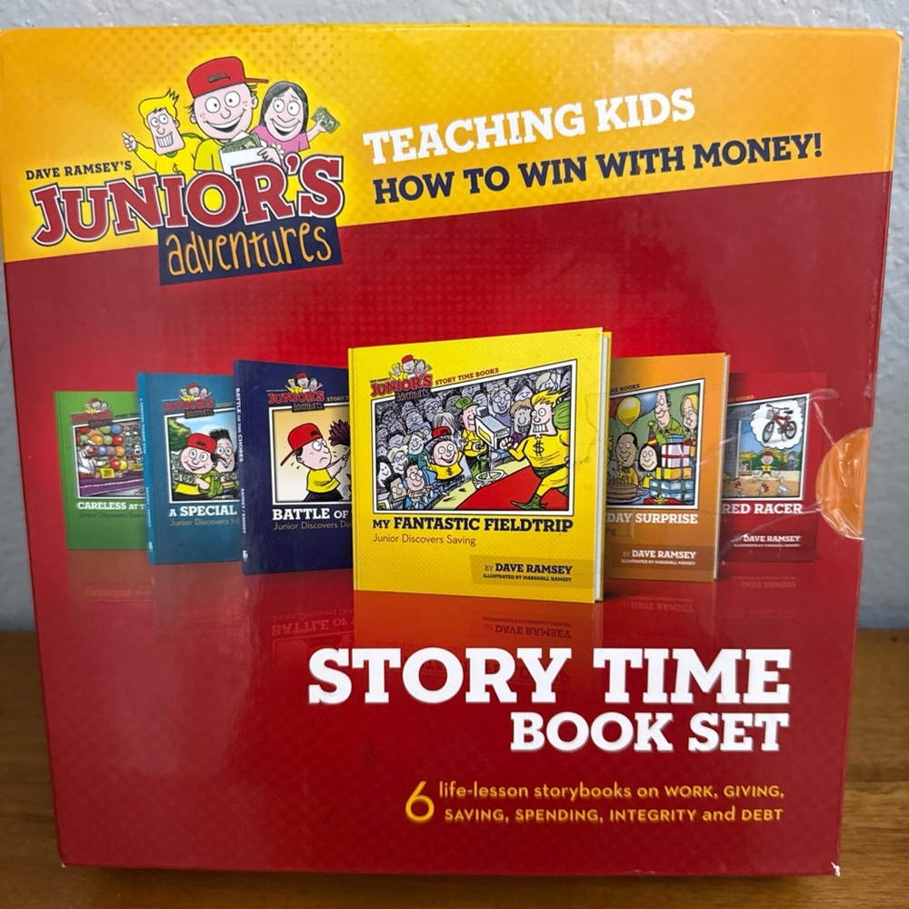 Dave Ramsey Junior Money Adventures 6 Kids Books Boxed Set Hardcover